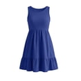 thumbnail image 4 of ATOGUTA Girl Summer Dress Blue Sleeveless Ruffle Flowy Summer Casual Beach Hawaiian Vacation Dresses 5T-15, 4 of 6