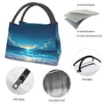 thumbnail image 4 of Disketp Night Sky Beach Scene Bolsa Térmica Estampada, Bolsa Térmica Aislante para Almuerzo, Playa y Campamento, 4 of 6
