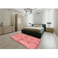 thumbnail image 5 of Ahgly Company Machine Washable Indoor Square Transitional Light Coral Pink Area Rugs, 4' Square, 5 of 7