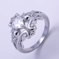 thumbnail image 4 of Pulsera de anillo de aleación Wmkox8yii con incrustaciones de circón en forma de corazón y anillo de calavera, 4 of 7