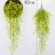 thumbnail image 1 of Cesta colgante de pared de flores artificiales violetas, flor de Orquídea, flor de seda, vid, hogar, boda, fiesta, decoración de luz de calle, 1 of 4