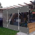 thumbnail image 5 of SHANNA Heavy Duty Clear Vinyl Curtains with Zippered Entry, 100% Waterproof Outdoor Tarps with Grommets for Patio, Pergola, Porch, Gazebos, Balcony, 5 of 11