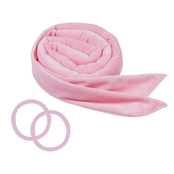 Diadema de Barra de Sin Calor para Mujer para Cabello Largo Mediano, Herramientas de Peinado, Envolturas de de Cabello para Dormir , Rosado