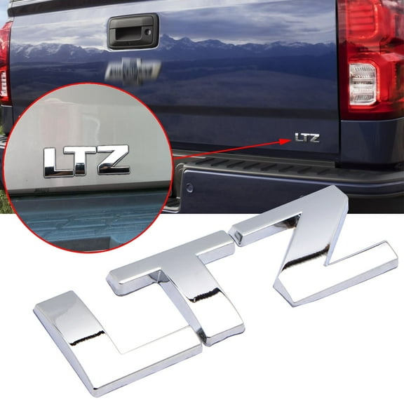 Xotic Tech 1pcs for Chevrolet Chrome LTZ Letter Emblem Badge for Car Door Front Hood Rear Trunk Tailgate Side Fender, Luggage Laptop Badge Sticker