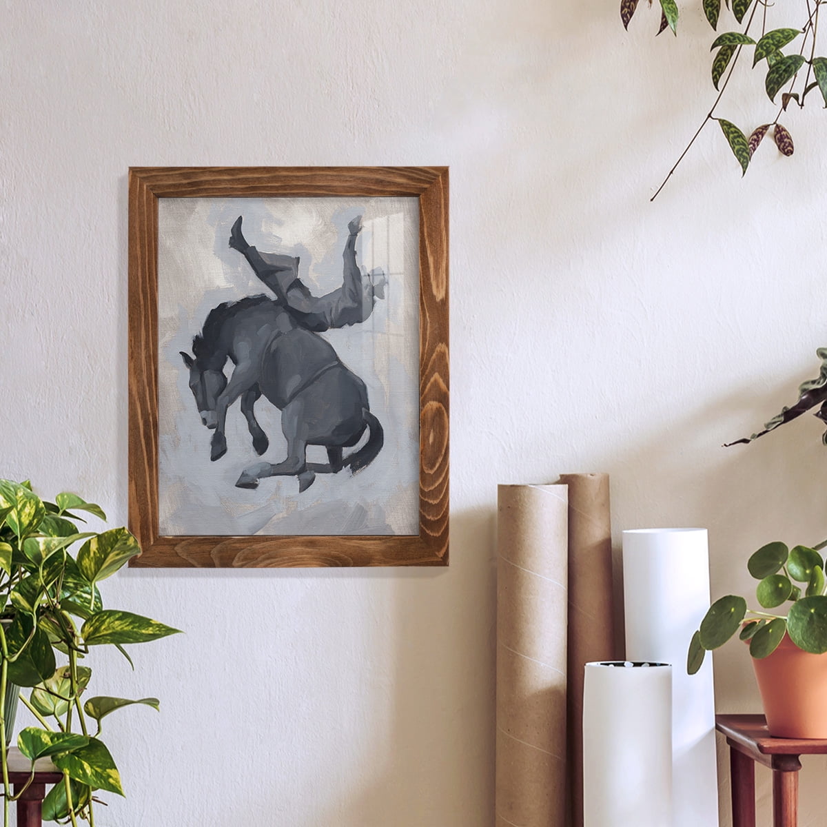 Getting Pitched II - Framed Print w/glass - Walnut