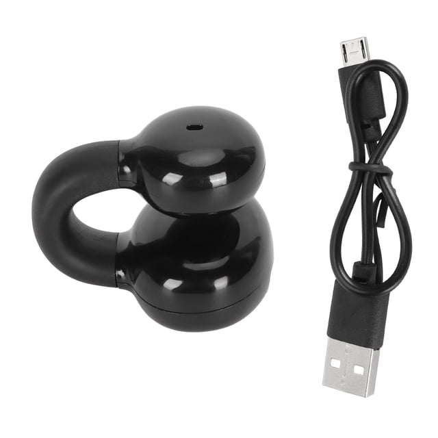 Auriculares Bluetooth con Clip, elegantes Mini estéreo HiFi con cancelación de ruido, auriculares abiertos con Clip para llamadas deportivas y música, color negro