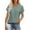 Green, variant on ECZHAW Eyelet Tops for Women Trendy Solid Color Versatile Short Sleeve Shirts Basic Business Casual V Neck Summer T-Shirts