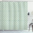 thumbnail image 1 of Ambesonne Abstract Shower Curtain, Retro Triangle Pattern, 69"Wx75"L, Seafoam and Off White, 1 of 3