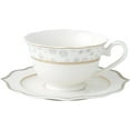 thumbnail image 3 of Stylish and Elegant 57 Pieces Bone China Dinnerware Set Service for 8 People - Wavy Gold Mix and Match, Blossom, 3 of 6
