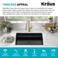 thumbnail image 2 of KRAUS Pintura 32 Undermount Porcelain Enameled Steel Single Bowl Kitchen Sink in Black, 2 of 14
