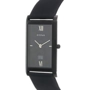 Titan Edge Quartz Analog Black Dial Black Leather Strap Watch for Men - NT1043NL01