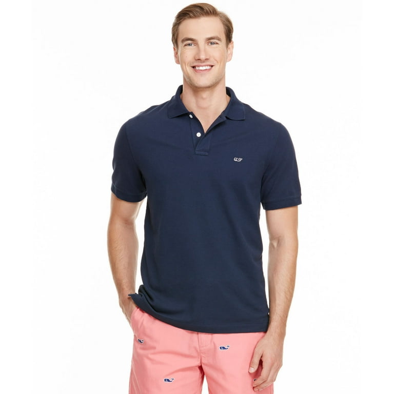 Vineyard Vines Mens Slim Fit Pique Polo in Vineyard Navy 79.50 M