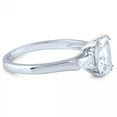 thumbnail image 2 of Silver With Emerald Cut And Baguette Cubic Zirconia Stones Ring, 2 of 2
