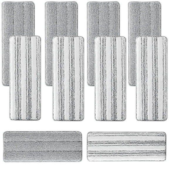 10Pcs Joymoop Mop Replacement Pads, 13 * 4.9'' Universal Mop Pads Mop Head Refills Washable Wet Mop, Compatible with Most 11-13” Size Mops