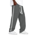 thumbnail image 2 of Dagugfen Athletic Pants for Men Loose Fitted Drawstring Elastic Waist Summer Outdoor Basketball Workout Full Length Pants for Men, 2 of 6