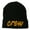 Black, variant on Crew Embroidered Long Knitted Beanie - Olive OSFM