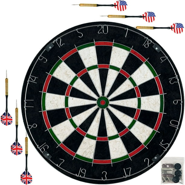 Trademark Games Pro Style Regulation Size Bristle Dart Board Set with 6