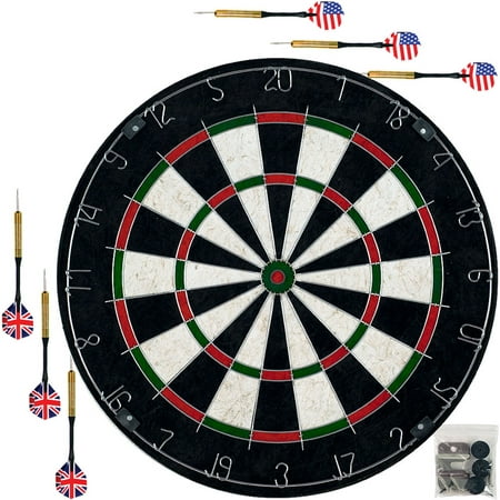 Trademark Games Pro Style Regulation Size Bristle Dart Board Set with 6 Darts &