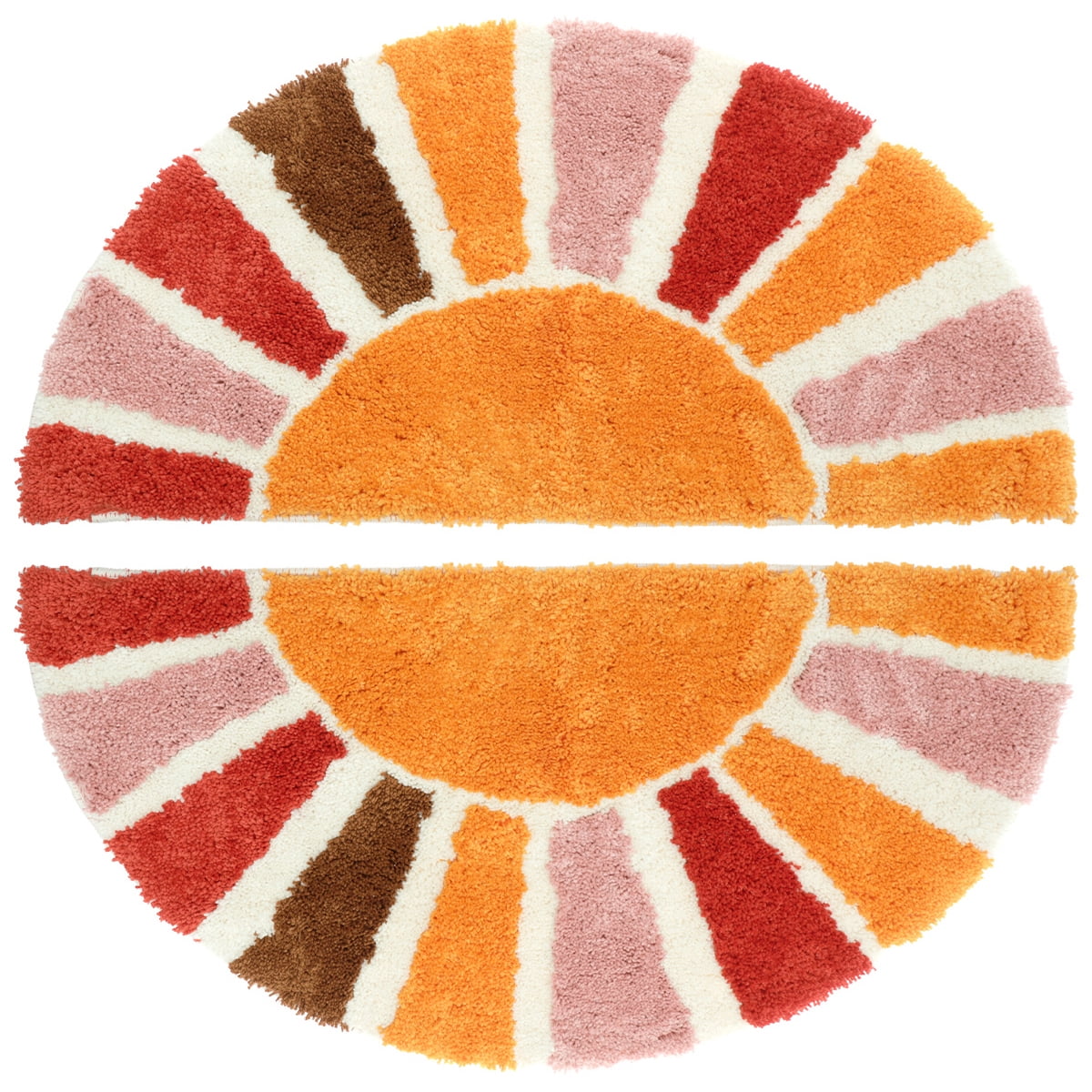 Nyidpsz Half Round Door Mat Decorative Sun Flower Half Circle Door Rug