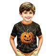 thumbnail image 4 of JAJAHO Kids Boys Pumpkin T Shirt Halloween Shirt Short Sleeve Crew Neck Pumpkin Graphic Tees 2-13Y, 4 of 4