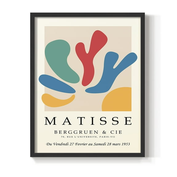 Matisse CCCXXXIII in Black Solid Wood 8 x 10 Framed Print