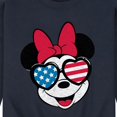thumbnail image 3 of Disney - Americana - Minnie Flag Glasses - Men's Crew Neck Fleece Pullover, 3 of 5