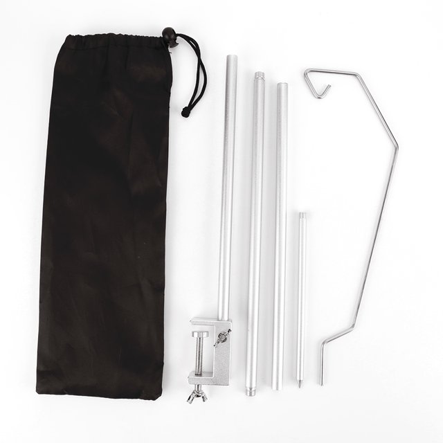 Soporte De Soporte De Fijación De Luz De Camping Soporte de luz de camping plegable Soporte de lámpara ajustable (gancho de diamante gris pistola) Tmvgtek Para Estrenar