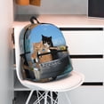 thumbnail image 4 of Lafuoo Two Brave Cats Are Floating On The Sea Iceberg Pattern Casual Backpack, Large Capacity Adjustable Shoulder Strap Computer Backpack, Unisex, Suitable for Campus, Business,Travel-One Size, 4 of 6