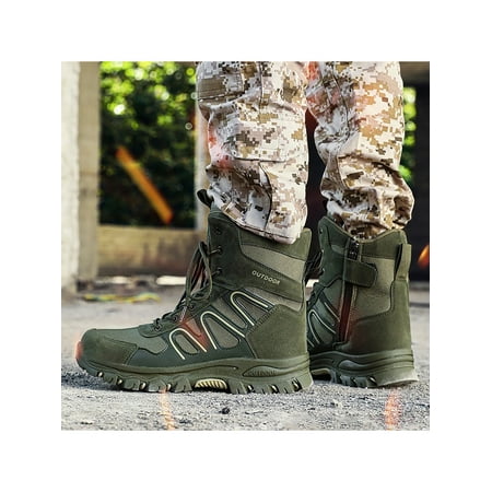 

Audeban Mens Hiking Boots Tactical Army Combat Military Boots Outdoor Trainers Casual Shoes