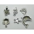 thumbnail image 6 of EOEMY 25Pcs Tibet Silver Tone Alloy Ocean Fish & Sea Animal Charm Pendants Various-3# Starfish 16X12mm, 6 of 9