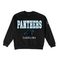 thumbnail image 6 of Women's Gameday Couture Black Carolina Panthers Oversized Level Up Black Label Premium Fleece Sweatshirt, 6 of 6