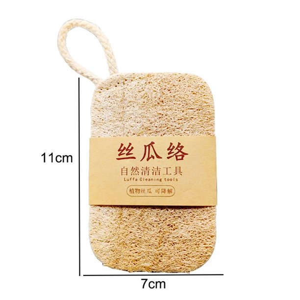 Esponja de Luffa Natural para lavar platos, almohadilla para fregar, fácil de limpiar, esponja para fregar, cepillos de cocina, 5 piezas