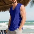 thumbnail image 5 of Mgmyaa Men's Tank Top V-Neck Lightweight Workout Casual Sleeveless Undershirt Muscle Tee Base Layer Tops, 5 of 8