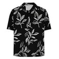 thumbnail image 5 of ZRGHAOYLQ Mens Button Down Hawaiian Shirts Short Sleeve Casual Tropical Floral Shirt Trendy Beach Holiday Shirts Plus Size Lapel Collar Tshirts, 5 of 6