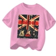 thumbnail image 6 of Shirts for Boys and Girls Vintage Guitar Union Jack Rock Guitarist T-Shirt for Kids Summer Fashion Tees (Pink 8-9 Years), 6 of 6