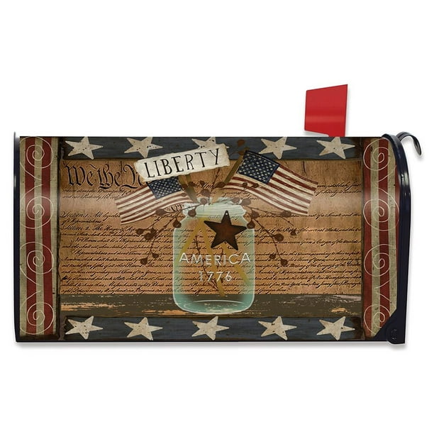 Liberty Primitive Large Mailbox Cover Patrotic Oversized Briarwood Lane
