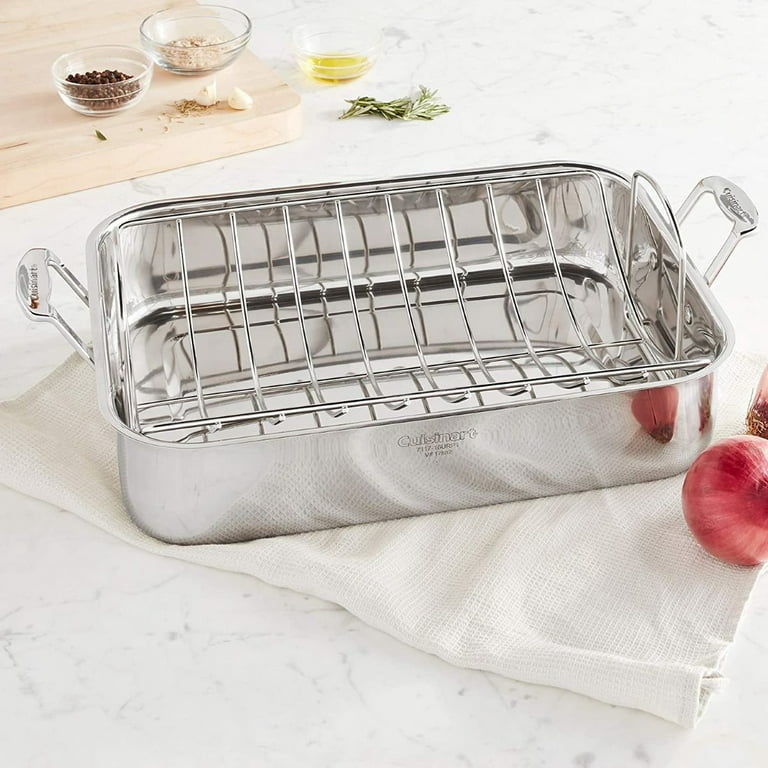 Cuisinart Chef's Classic Stainless 16 in Roasting Pan with Rack - Kitchen &  Company
