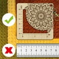 thumbnail image 4 of Wooden Knitting Gauge Stacked Flowers Pattern Spinning Control Card Freedom Size Conversion Hollow Sock Ruler with Hanging Hole, 4 of 9