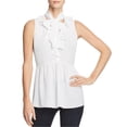 thumbnail image 1 of Blusa Peplum Le Gali con Cuello Anudado y Volantes para Mujer Blanco XS, 1 of 1