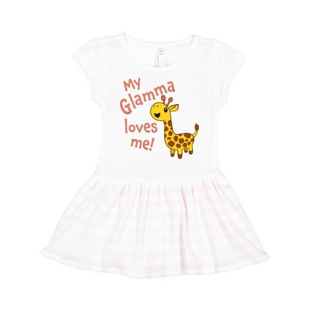 

Inktastic My Glamma Loves me- cute giraffe Gift Toddler Girl Dress