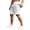 178#White, variant on Men's Casual Cargo Shorts Classic Drawstring Elastic Waist Relaxed Fit Work Short with Multi Pockets Black L