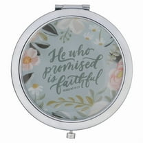 Christian Art Gifts Inspirational Portable Floral Makeup Compact Mirror for Women: He Who Promised Is Faithful Encouragi, (Hardcover)