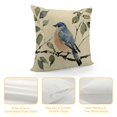 thumbnail image 4 of Spring Summer Birds Decorative Throw Pillow CoversChickadee Goldfinch Bluebird Porch Outdoor Home Decor, Sparrow Branches Vintage Couch Cushion Case, 4 of 5