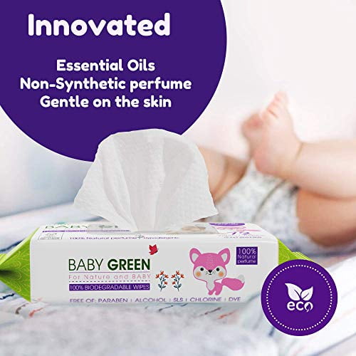 Little Toes Natural Bamboo Baby Wipes Pack of 6, 20 Wipes Each