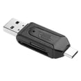 thumbnail image 1 of Lector de tarjetas de memoria de alta velocidad 480Mbps OTG USB2.0 tipo C para tarjeta SD TF 1pc, 1 of 7