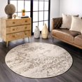 thumbnail image 4 of nuLOOM Freja Distressed Area Rug, 8' Round, Beige, 4 of 4