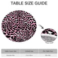 thumbnail image 6 of Pink and Black Of Leopard Print Round Fitted Tablecloth with Elastic Edge,Dining Table Cover Waterproof,Outdoor Round Tablecloth for Camping,Dining,Indoor and Outdoor, 6 of 7