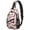 Dachshund and Hearts Pink Pattern, variant on Labrador Retriever and Dog Paw Print Sling Backpack, Unisex Cycling Crossbody Bag with Side Mesh Pockets, Adjustable Ambidextrous Strap Gift Ideas for Hiking Cycling Walking