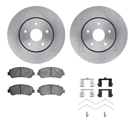 Dynamic Friction Company Front Brake Rotors with 5000 Advanced Brake Pads includes Hardware 6512-01044