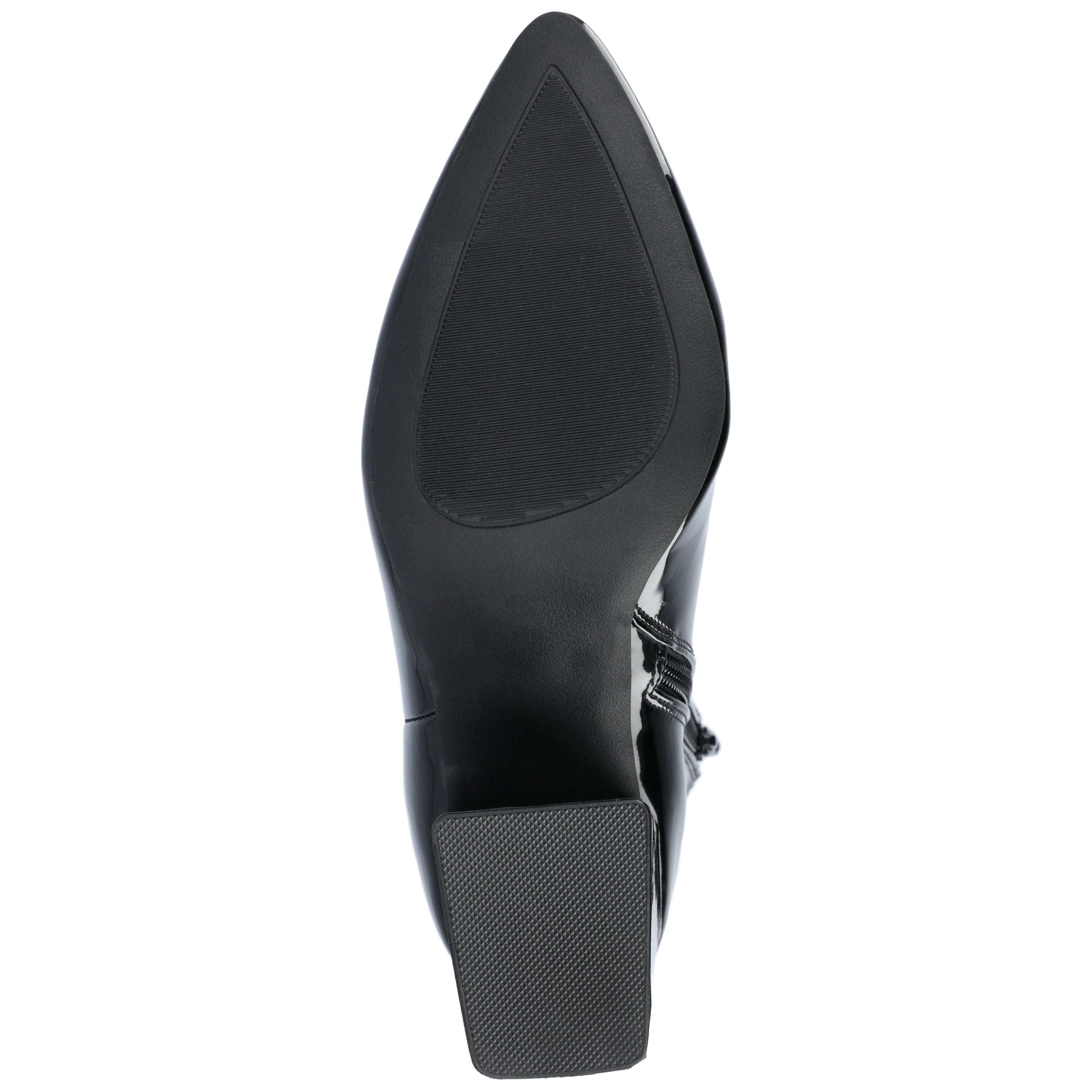 Journee Womens Sorren Covered Block Heel Pointed Toe Booties